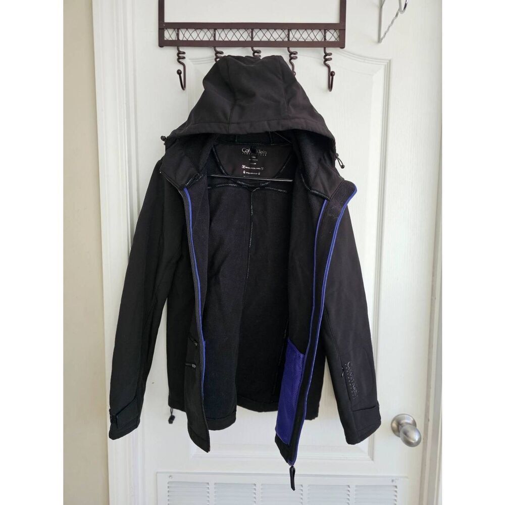 Calvin Klein Performance Hooded Full Zip Jacket Water Resistant Black XL